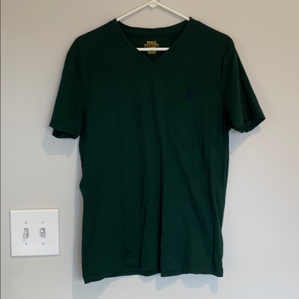 Emerald green Ralph Lauren Vneck tee